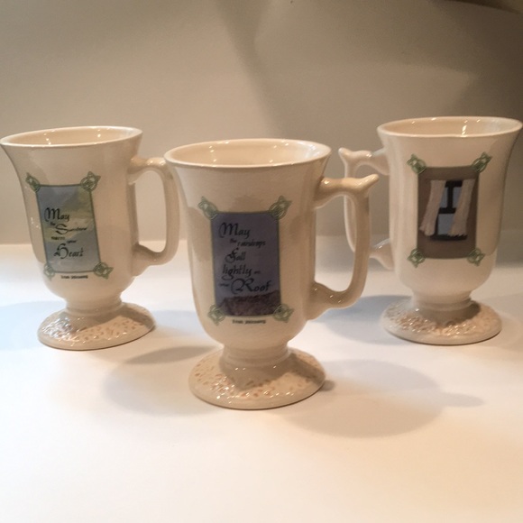 Irish Blessing Coffee Mugs Hand Painted - Picture 2 of 8
